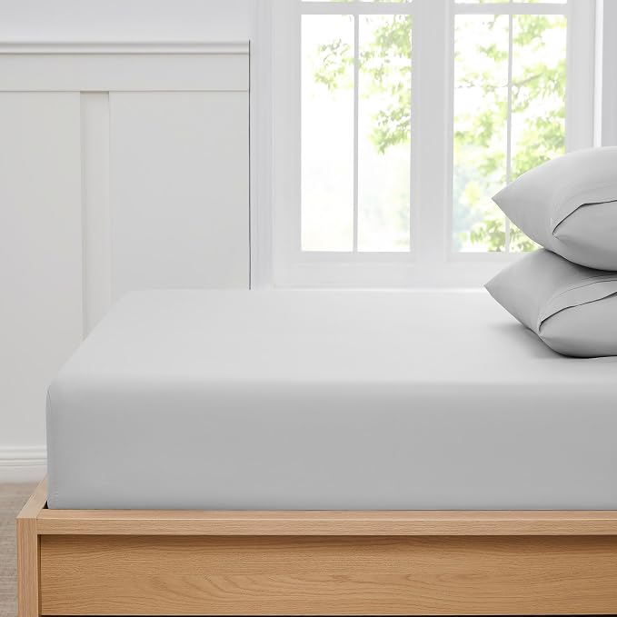 Queen Fitted Sheet Only with Full Elastic & Built in Corner Sheet Straps to - Image 3