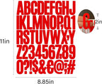 Letter Stickers, Mailbox Numbers, 2 Inch Waterproof Vinyl Alphabet | 2 Inch Red - Image 3