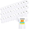 Joyclub White T Shirts Polyester Bulk Sublimation Blanks Wholesale Unisex Crew by Joyclub