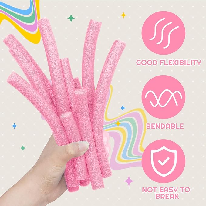 Frienda 5/8 Inch x 40 Ft Pink Foam Noodles - Image 4