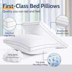 ROUMEA Pillows Queen Size Set of 2, Gusseted Bed Pillows - Image 7