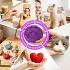 Felting Wool for DIY Craft, Needle Felting Wool Purple, 3.4oz Wool Roving for - Image 5