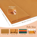 Golden Yellow Felt Fabric Sheet 108" X 36", 1.4mm Thick Large Soft Durable - Image 2