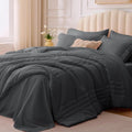 Twin XL Comforter Set Dark Grey by Velorose
