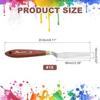 MECCANIXITY Pack of 1 Palette Knife No.19, 8.1" Long Palette Knives - Image 2