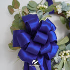 HUIHUANG Royal Blue Wired Ribbon 1-1/2 inch Cobalt Satin Wire Edge Ribbon - Image 9