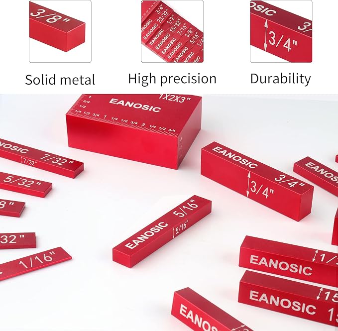 EANOSIC Setup Blocks Height Gauge Set, Bars Include Laser Engraved Size Markings - Image 2