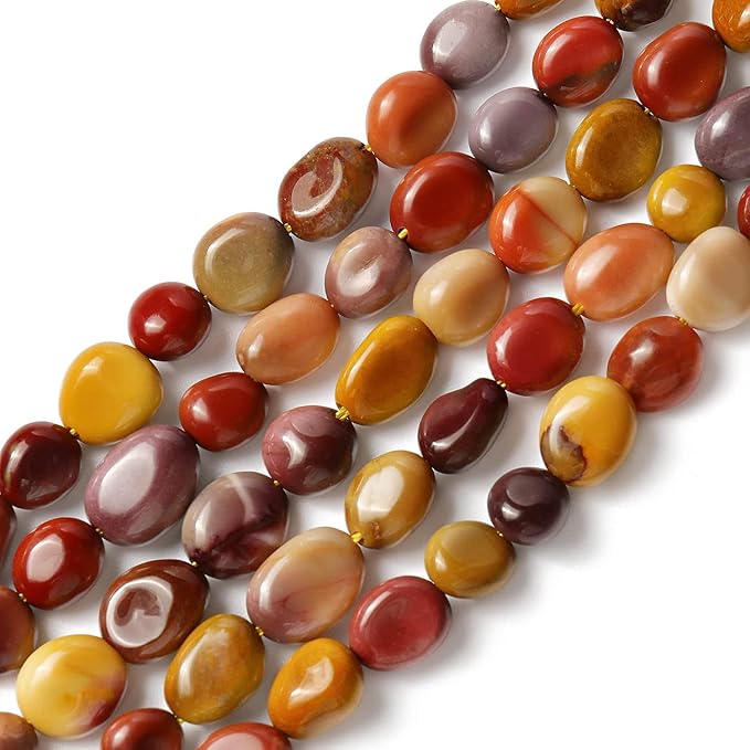 HAAMIIQII Natural Mookaite Jasper Pebble Stone 5-8mm Small Irregular Freeform - Image 3
