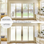 HIDBEA Frosted Window Privacy Film Heat Control UV Blocking, Static Cling - Image 3