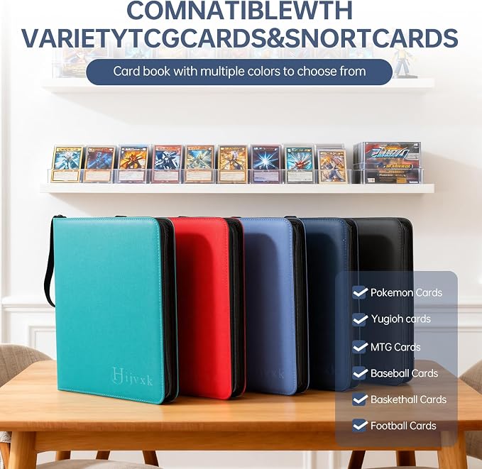 Trading Card Binder, Premium 9 Pocket Double Sided 720 Pocket PU Card - Image 4