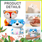 Hushee 12 Sets DIY Ceramic Succulent Pots Ready to Paint Animal Planters - Image 7