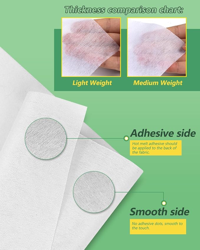 White Medium Weight Fusible Interfacing - Image 3