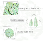 Yoption Petal Mosaic Tiles for Crafts, 200g Flower Leaf Ceramic Tiles Pieces - Image 5