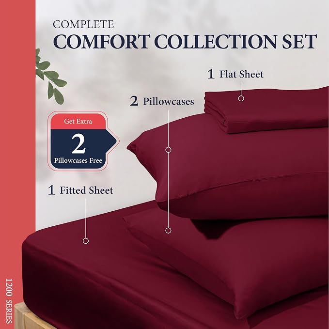 100% Egyptian Cotton Sheets California King Size - Image 3