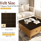 Large Felt Fabric Sheet 36 x 36 Inch, 1.6mm Thick | Soft nonwoven felt - Image 2