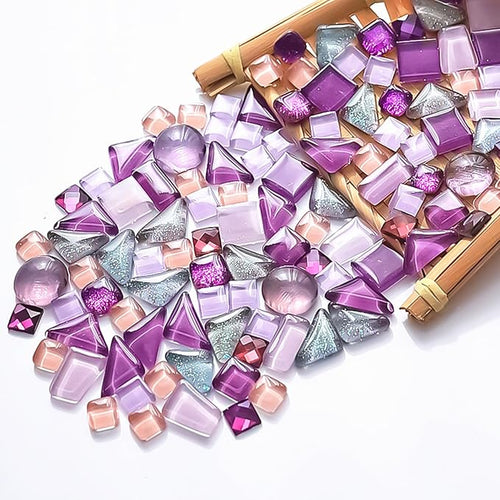 1.1LB Mixed Color Irregular Crystal Mosaic Tiles, Tiny Mini Mosaic Tile DIY by BTMIEY