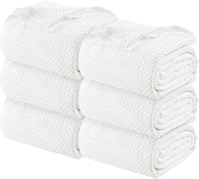 Utopia Bedding White 100% Cotton Waffle Blanket 300 GSM Soft Lightweight by UTOPIABEDDING