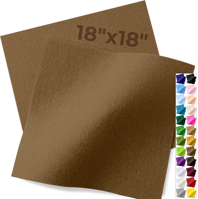 IONTACH 18" X 18" Soft Felt Sheets 1.6mm Thick | Acrylic Felt Fabric Sheets by IONTACH