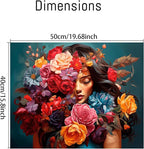 Clendo Flower Woman Paint by Numbers Kit - Image 2