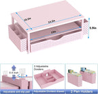 Spacrea Desk Organizer and Accessories, Computer Monitor Stand Riser - Image 6