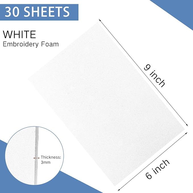 Innconee 30 Pcs Embroidery Foam 3D 3mm EVA Puffy Foam Sheets - Image 2