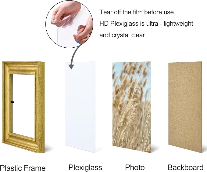 Vittanly 6x6 Picture Frames Set of 2, Ornate Vintage Photo Frame - Image 4