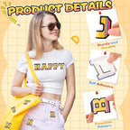 WILLBOND 52 Pcs Back to School Alphabet Patches Pencil Self Adhesive Iron on - Image 3