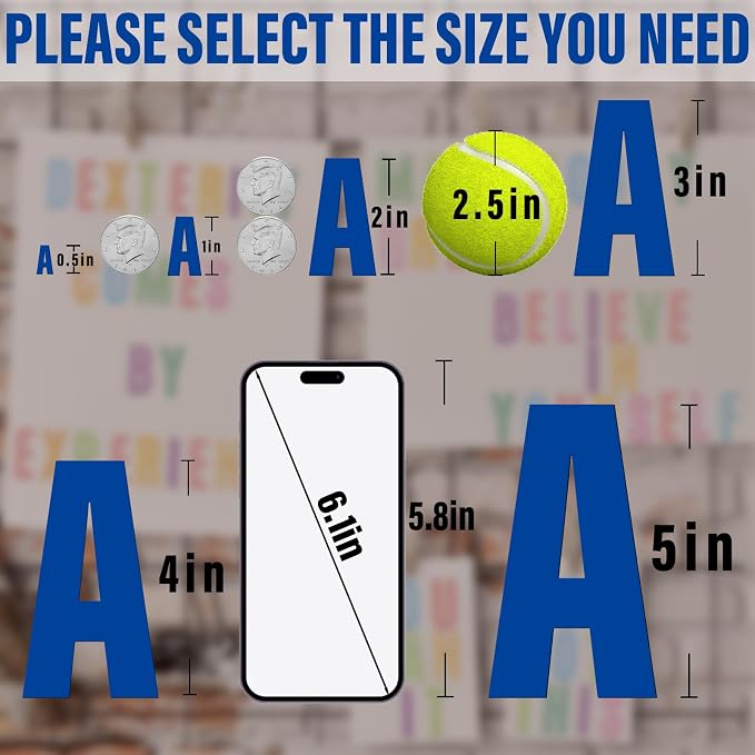 Letter Stickers, Mailbox Numbers, 0.5 Inch Waterproof Vinyl Alphabet | 1/2 Inch - Image 6