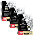 ARTEZA Spiral Sketch Book 5.5x8.5 Drawing Pad 3 Pack 200 Sheets Sketch Pads by Unknown