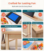 JOIN&JOY Sensory Tables for Toddler, Double-Sided Lids, Indoor/Outdoor Kids - Image 2