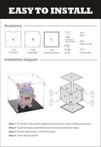 Self-Assembly Acrylic Clear Display Case, Sturdy Acrylic Display Box Cube - Image 6