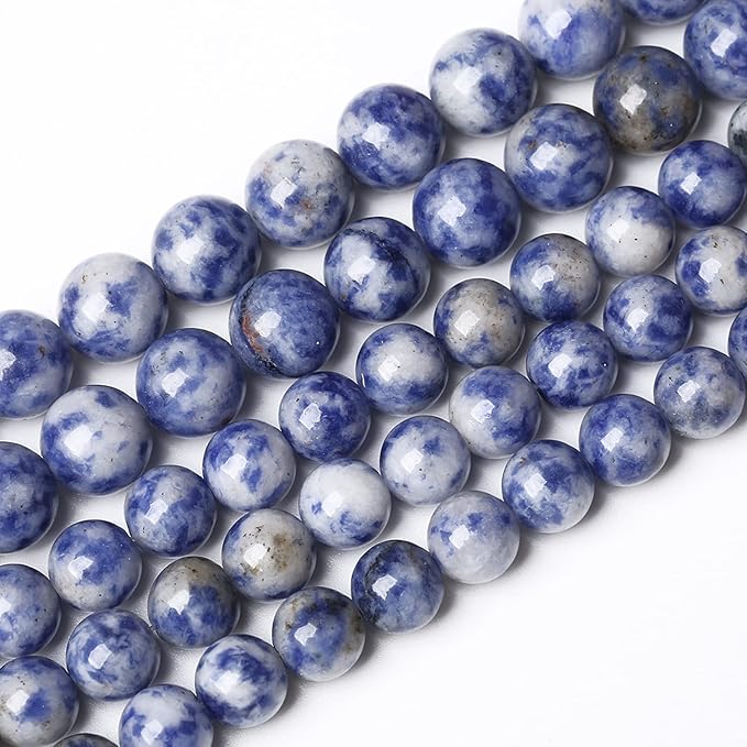45PCS 8mm Natural Sodalite Beads Round Loose Stone Beads - Image 2