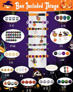 Taybonds Halloween Beads for Bracelet Jewelry Making Kit, Skull Polymer Clay - Image 4