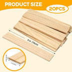 Wood Strips Slats for Wall, Square Wooden Dowels for Crafts 1/8"x 1" x 6" - Image 3