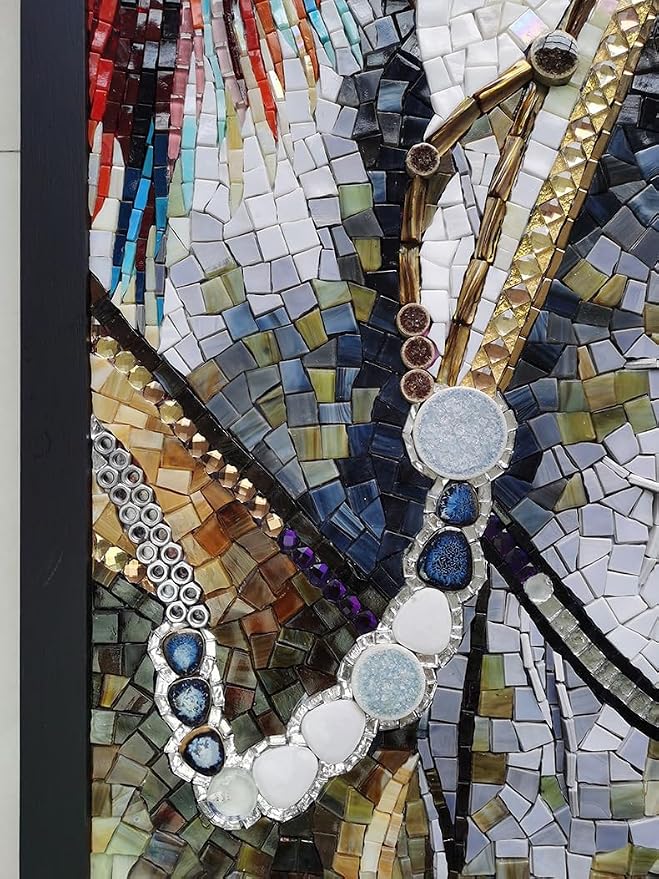 1.1 LB Ice Jade Mosaic Tiles, 0.59“ Square Glass Mosaic Pieces - Image 8