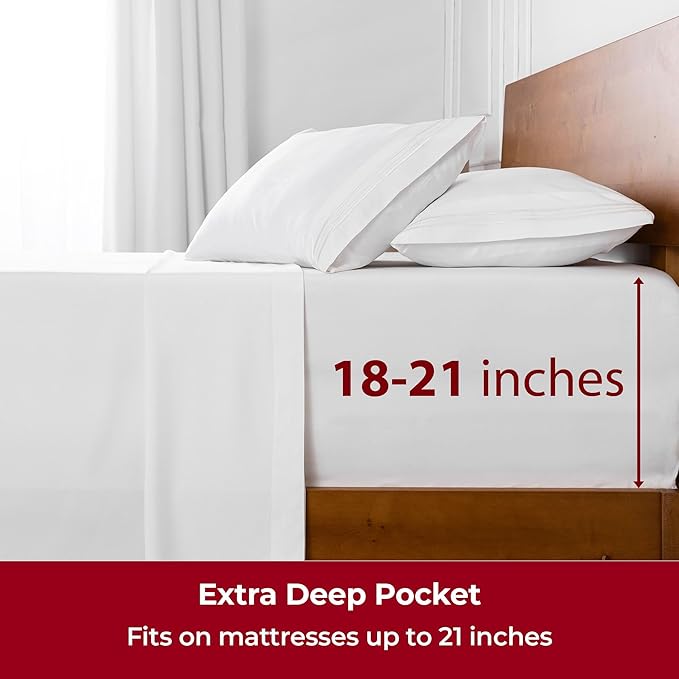 Mellanni Extra Deep Split King Sheets - Image 6