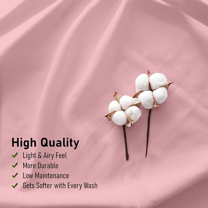 RUVANTI 100% Cotton Sheets – King Size Percale Bedding, Cooling & Breathable - Image 5