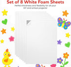 Self-Adhesive EVA Foam Sheets for Crafts – 2mm Thickness 8 White Sheets - Image 3