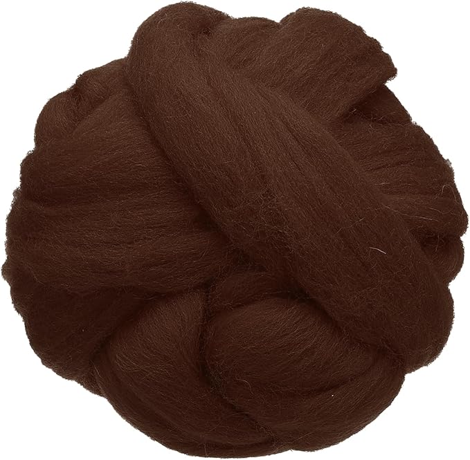 uxcell 3.53oz Wool Roving Yarn, Needle Felting Wool Fiber DIY Craft Needle Wet by uxcell