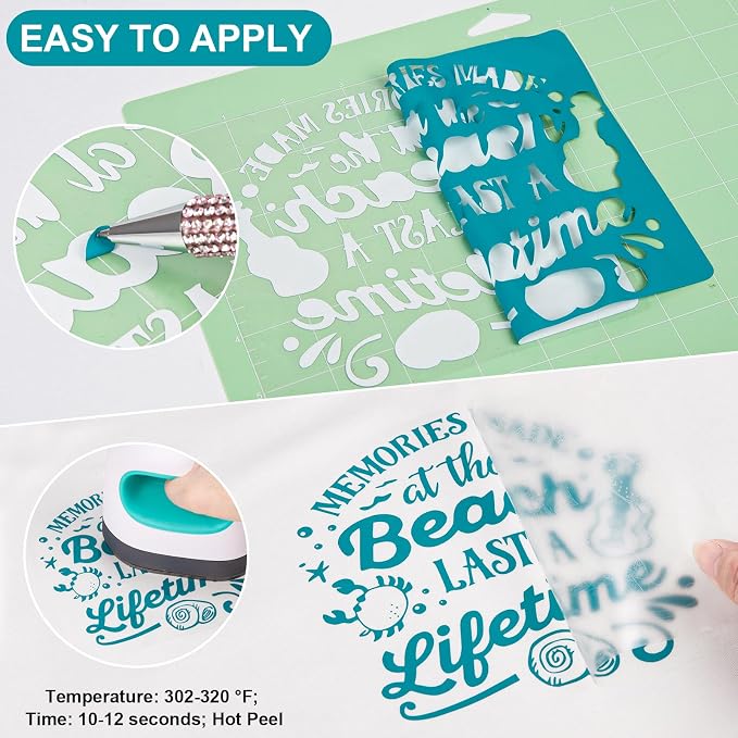 VINYL FROG Teal Heat Transfer Vinyl Roll 12" x12ft Matte HTV Vinyl | Aqua Iron - Image 3