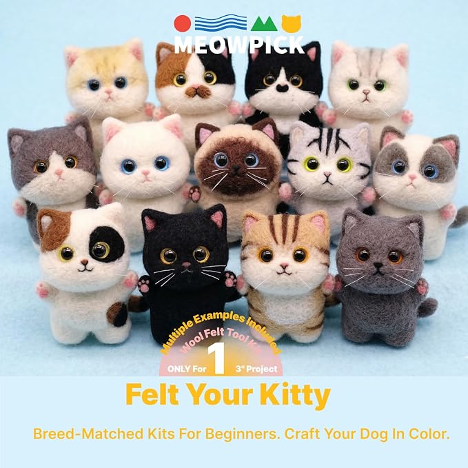 MeowPick Needle Felting Kit, Wool Felting Kit - Image 4