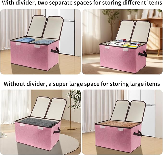 Foldable Fabric Storage Box, 16.5 x 11.8 x 9.8 inches, - Image 5