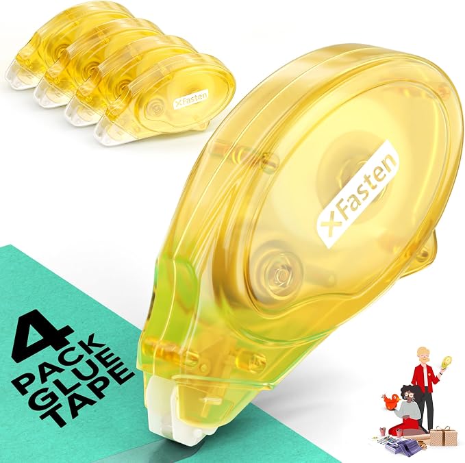 XFasten Double Sided Tape Roller Runner, Photo-Safe, Acid-Free 0.3-inch x by XFasten