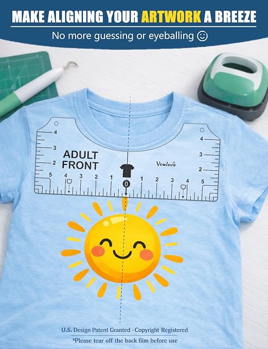 Vowlove Tshirt Ruler Guide Vinyl Alignment - Image 2