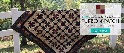 Creative Grids Turbo 4-Patch Template Quilt Ruler – CGRDH3 – Made in USA - Image 2