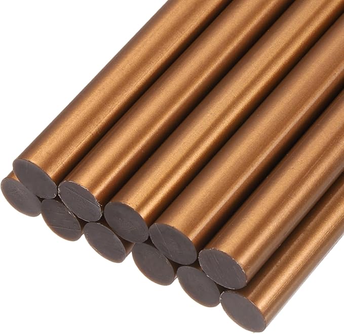 uxcell Mini Hot Glue Sticks for Glue Gun 11mm x 100mm Bronze Red 12pcs by uxcell