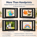 Family Handprint Frame Kit, Dual Rotating Photo & Handprint Display, DIY - Image 4