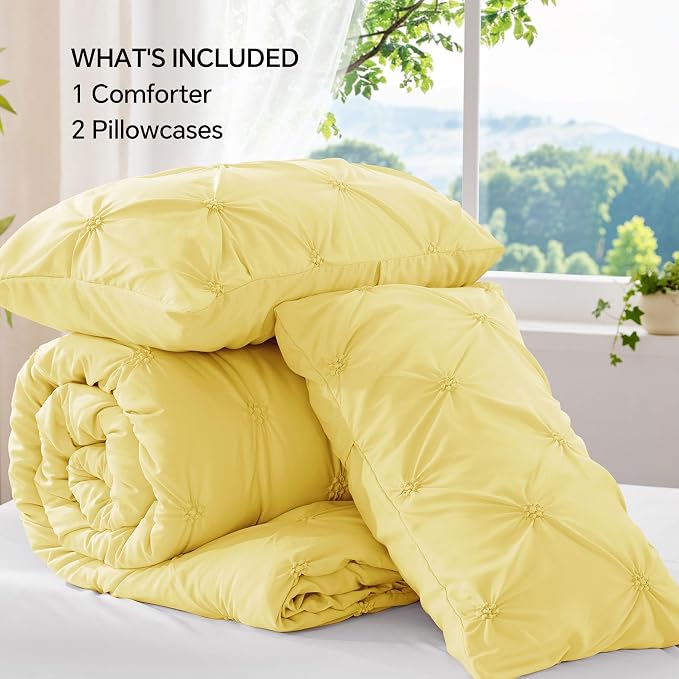 BEDELITE Light Yellow Queen Comforter Set - Image 7