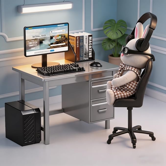 1:12 Scale Dollhouse Office Furniture Set by Unknown