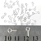 300PCS Mini Screw Eye Pin Pegs, 10 x 5mm Hooks, Self-Tapping Screws - Image 3